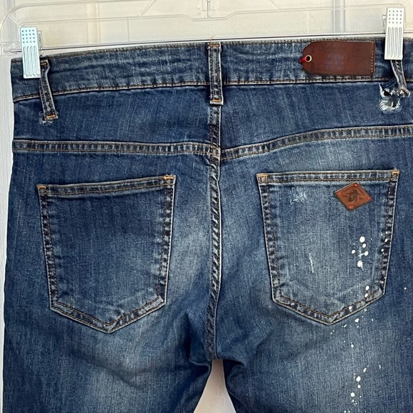 Takeshy Kurosawa Distressed Paint Splattered Jeans Button Fly Mens 32 Stretch - Picture 6 of 16